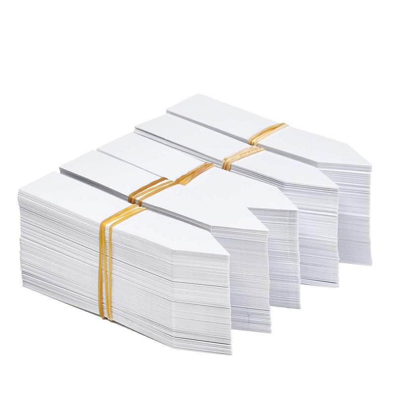 Mihey 1000 Pcs 4 Inch Plastic Plant Nursery Garden Labels Waterproof Pot Markers Garden Stake Tags, White - Image 2